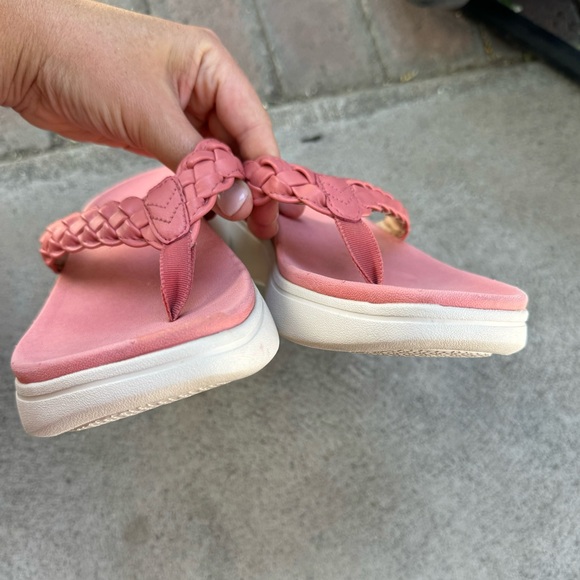 Vionic Kenji Platform Braided Thong  Flip Flop Sandal pink Size USA 9.5 - Picture 5 of 7